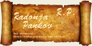 Radonja Pankov vizit kartica